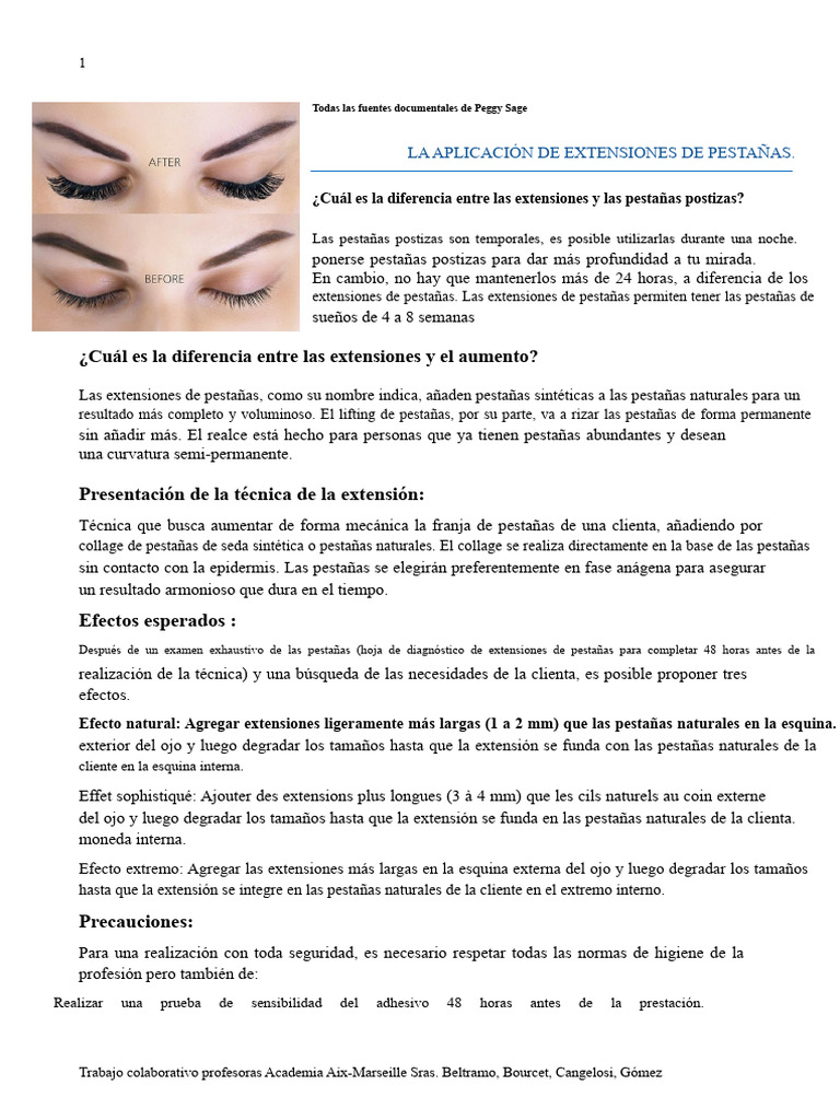 Guía Completa sobre Extensiones de Pestañas | PDF
