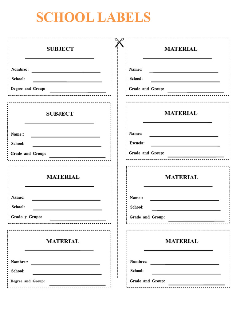 School Labels | PDF