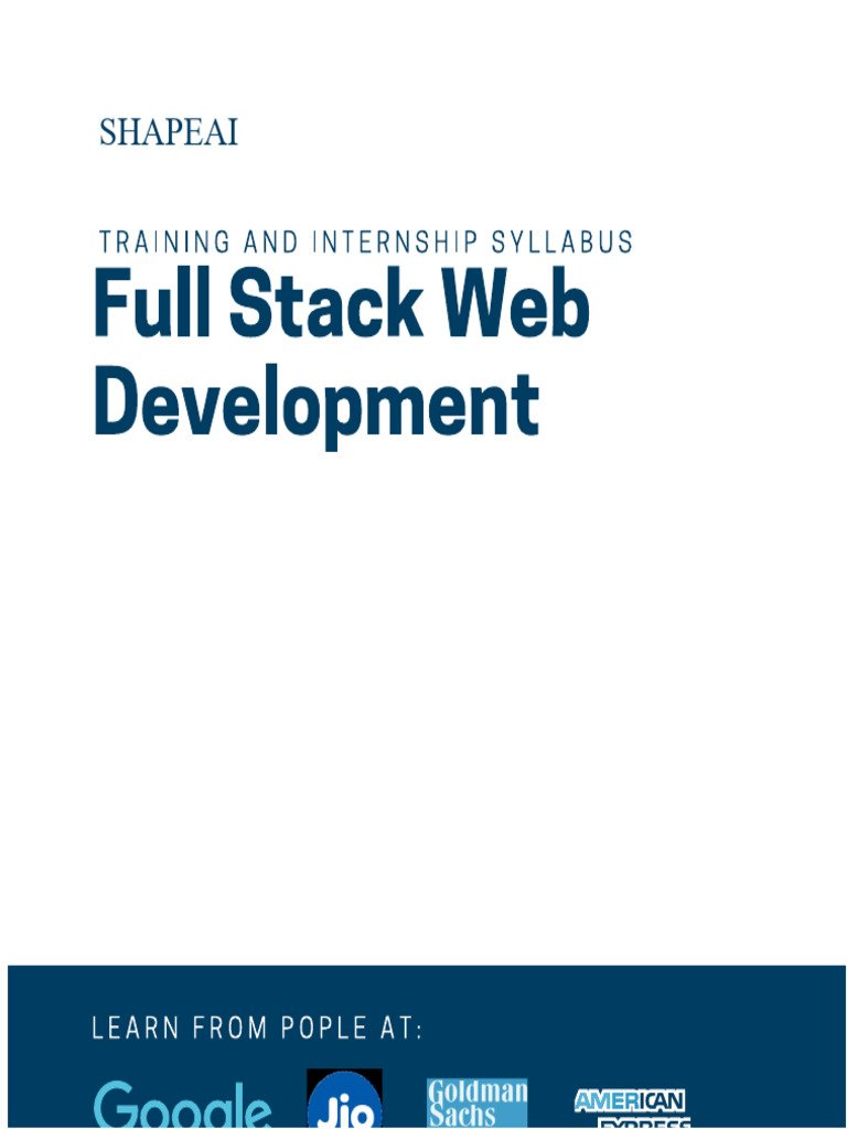Plan de Estudios de Desarrollo Web Fullstack | PDF | Desarrollo web ...