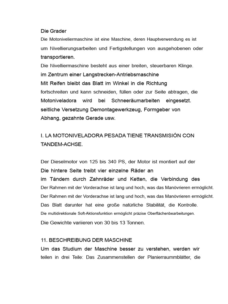 Der Motorgrader | PDF