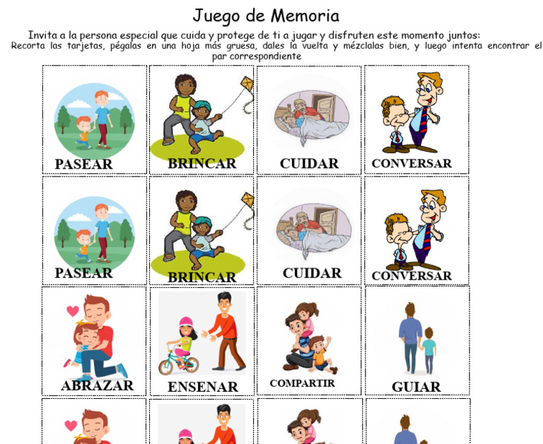 Juego de Memoria para Compartir Momentos | PDF