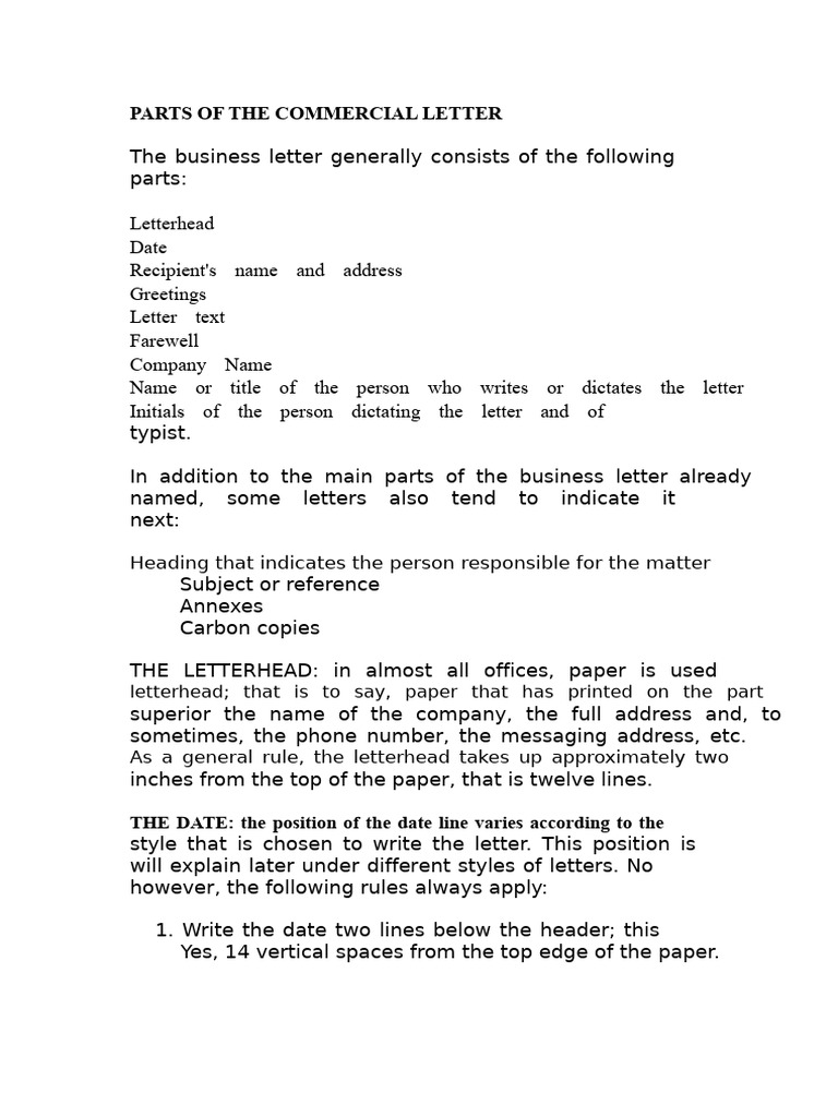 Essential Components of a Business Letter | PDF | Text