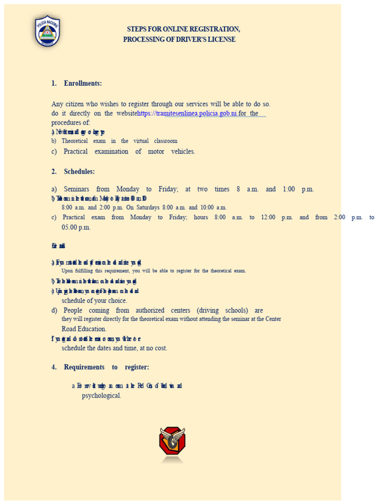 Online Driver's License Registration Guide | PDF | Driver's License ...