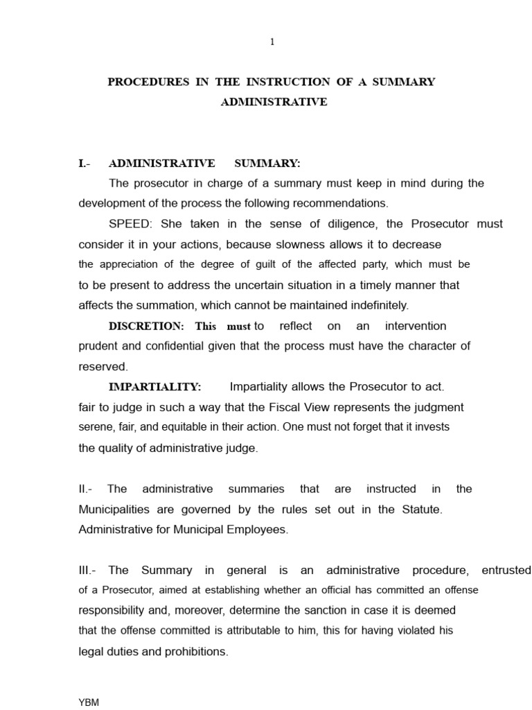 Administrative Summary Procedure Manual PDF | PDF | Prosecutor | Witness