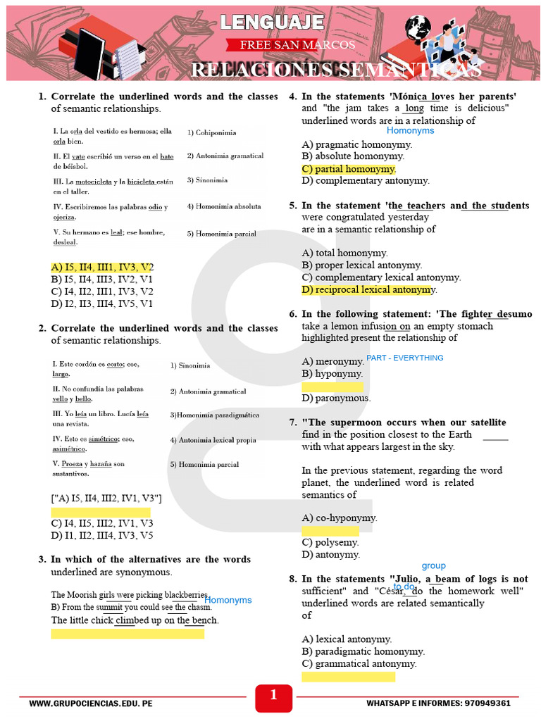 Semantic Relations - Language | PDF | Lexical Semantics | Semantics