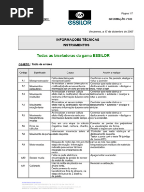 Erros Comuns em Biseladoras Essilor | PDF