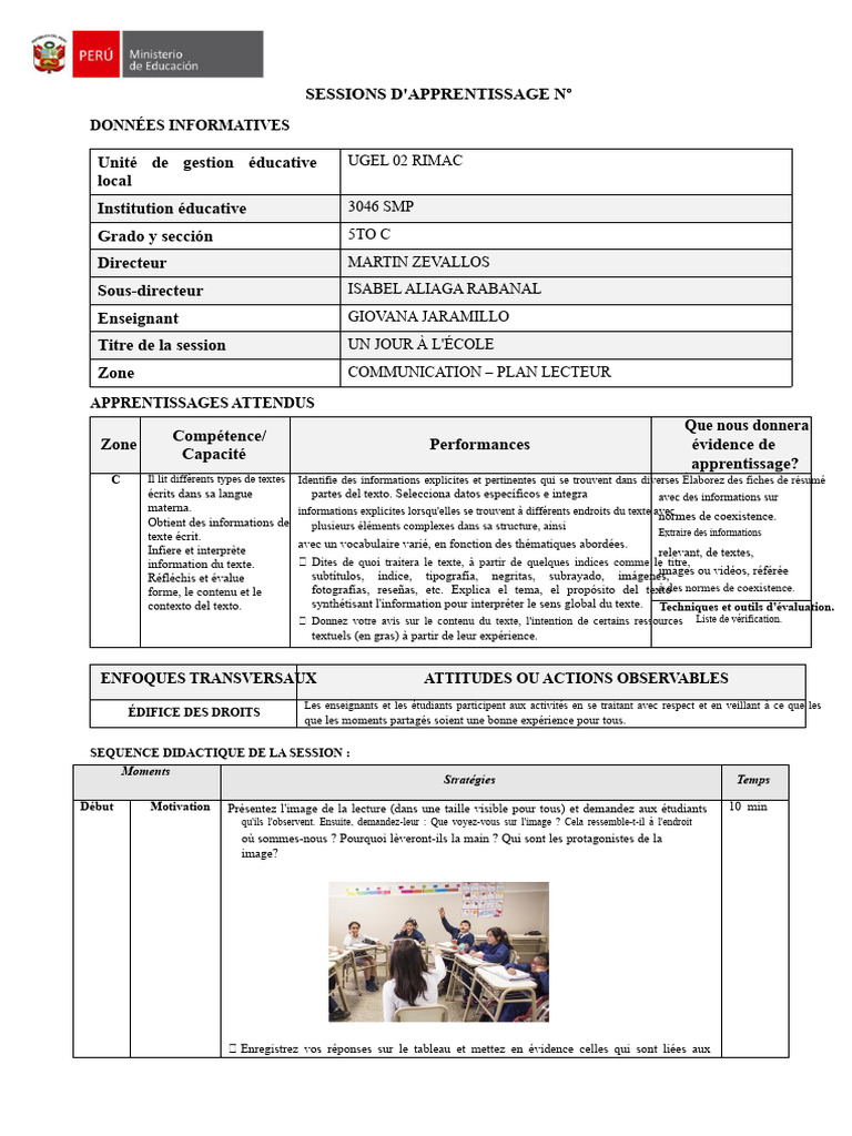 Apprentissage de la lecture en classe | PDF | Modification du ...