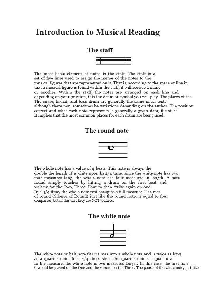 Introduction To Musical Reading | PDF | Musical Compositions | Musicology