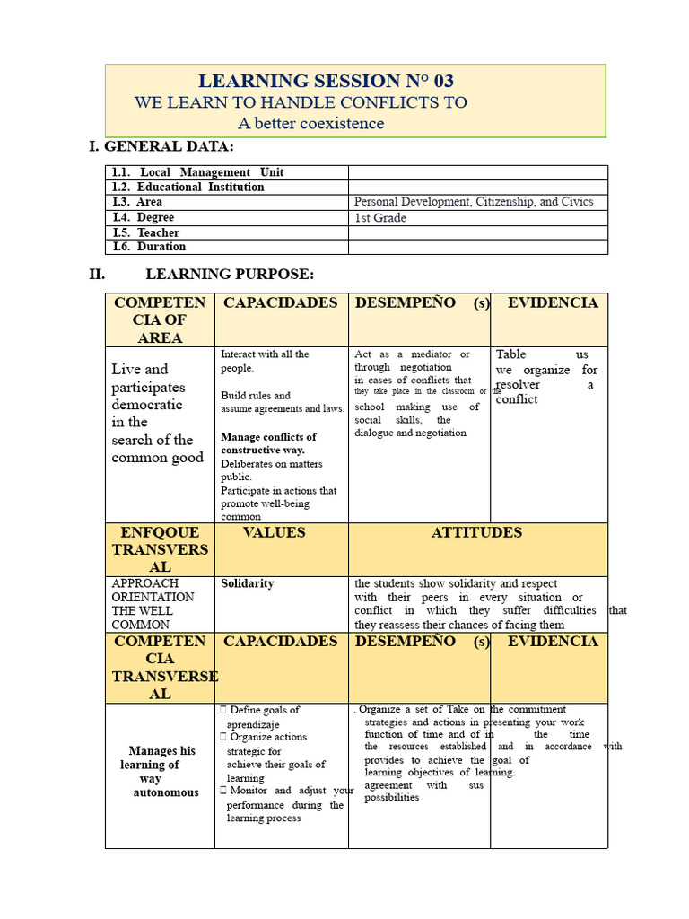 1st SESSION No. 3 | PDF | Negotiation | Empathy