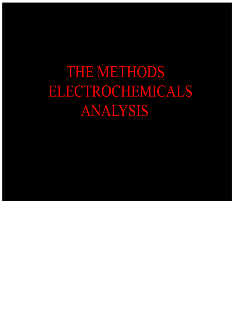 Electrochemical Methods | PDF | Electrochemistry | Chemistry