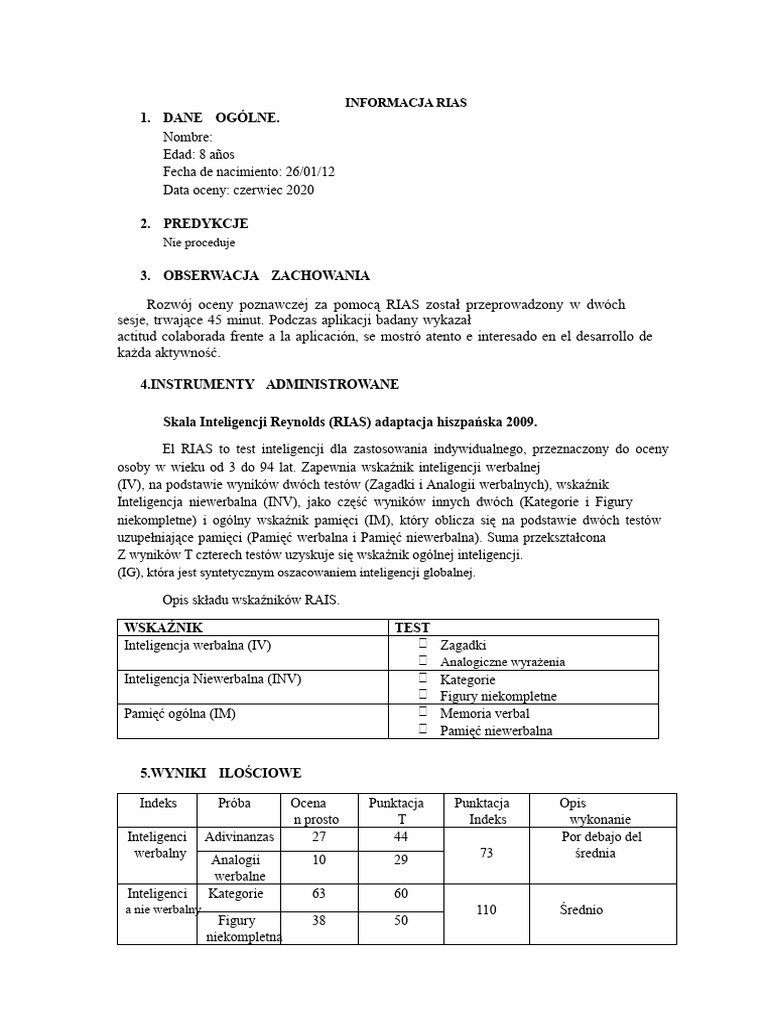 Raport Rias | PDF