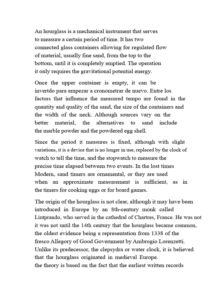 Hourglass | PDF | Clock