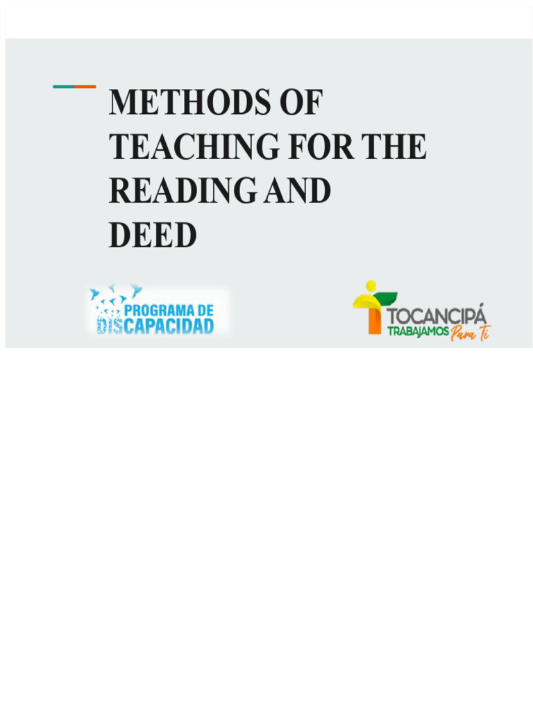 Teaching Methods for Reading Skills | PDF | Syllable | Consonant