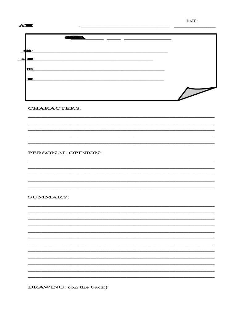 Summary Reading Sheet of A Book | PDF