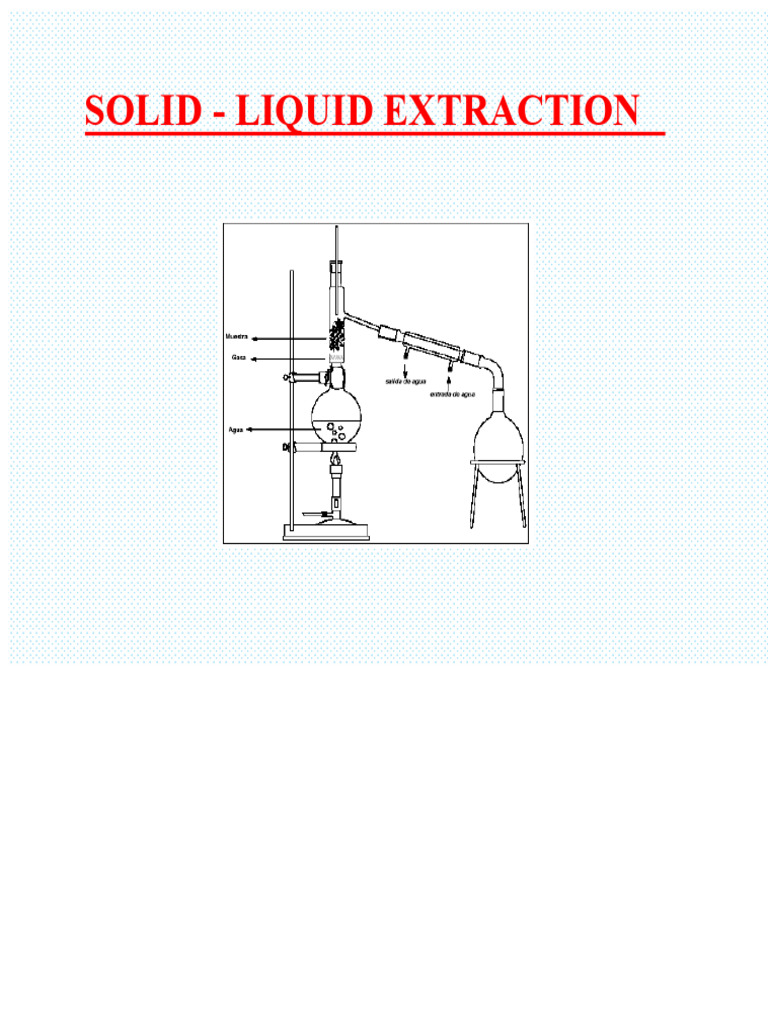 Solid-Liquid Extraction Process Guide | PDF | Solubility | Phase (Matter)