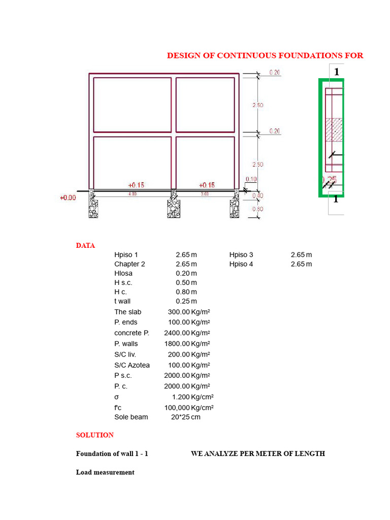 Continuous Foundation Design Guide | PDF | Beam (Structure) | Bending
