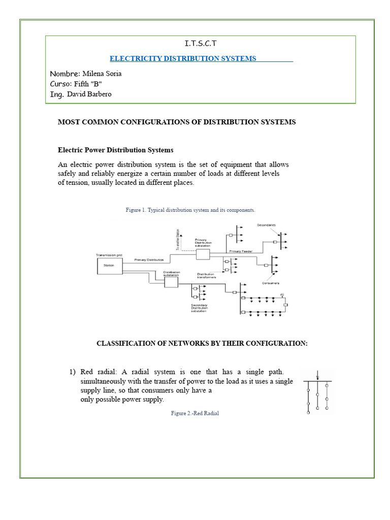 Electricity Distribution System Configurations | PDF | Electric Power ...