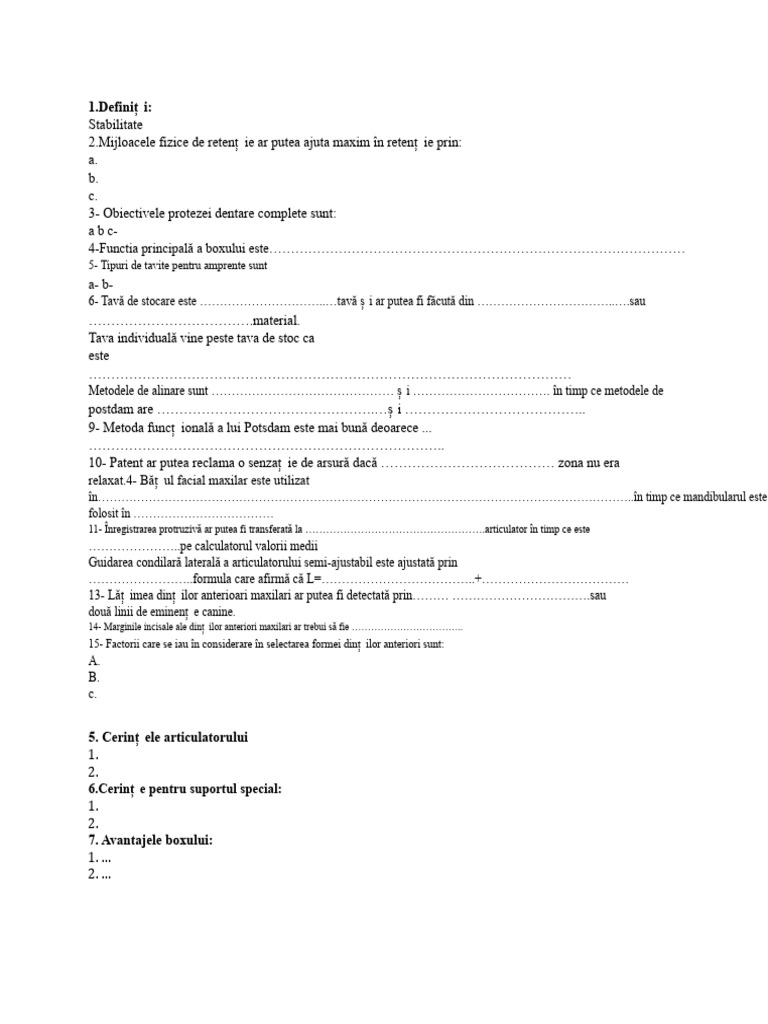 Examen Complet | PDF