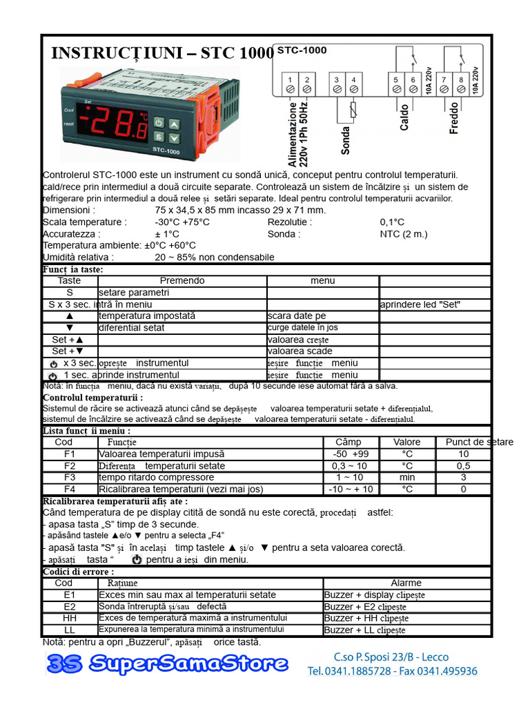 STC 1000 Ita | PDF