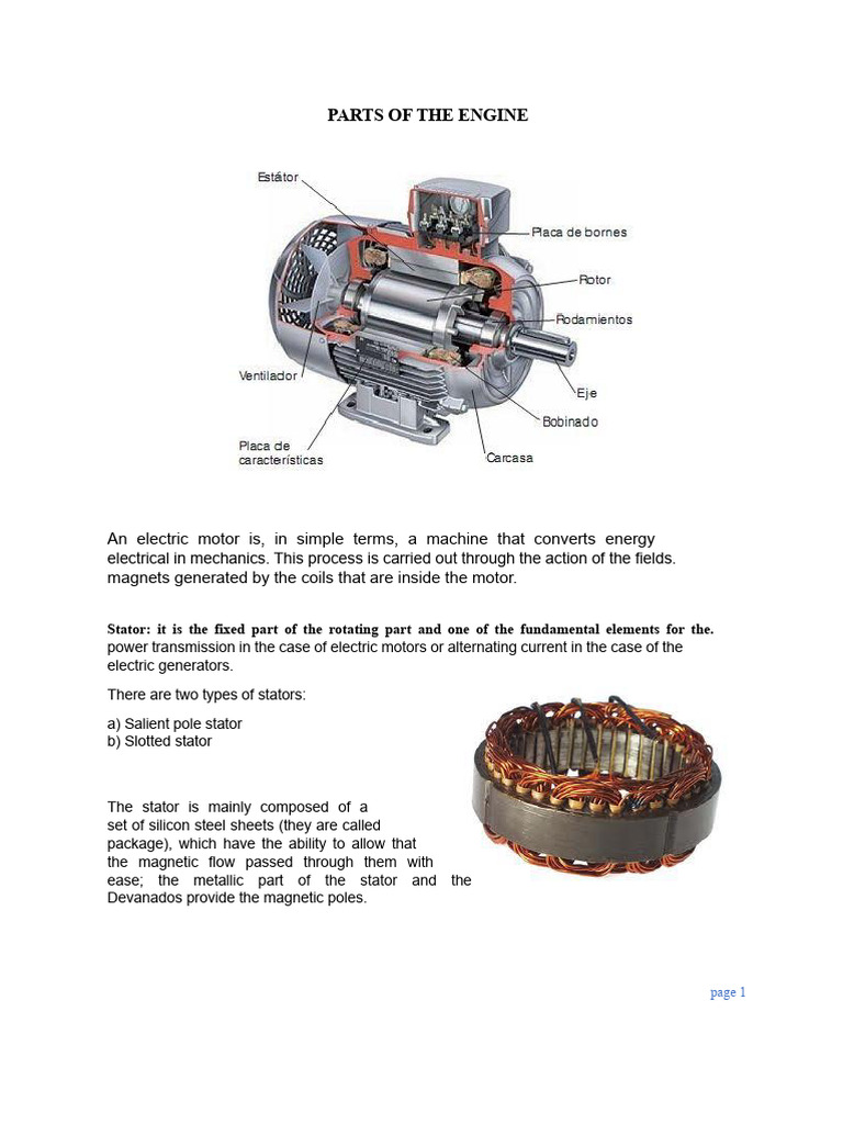 Electric Motor Components Explained | PDF | Electric Motor ...