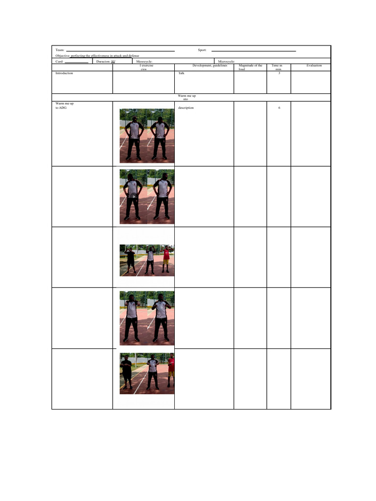 TRAINING SESSION Word | PDF