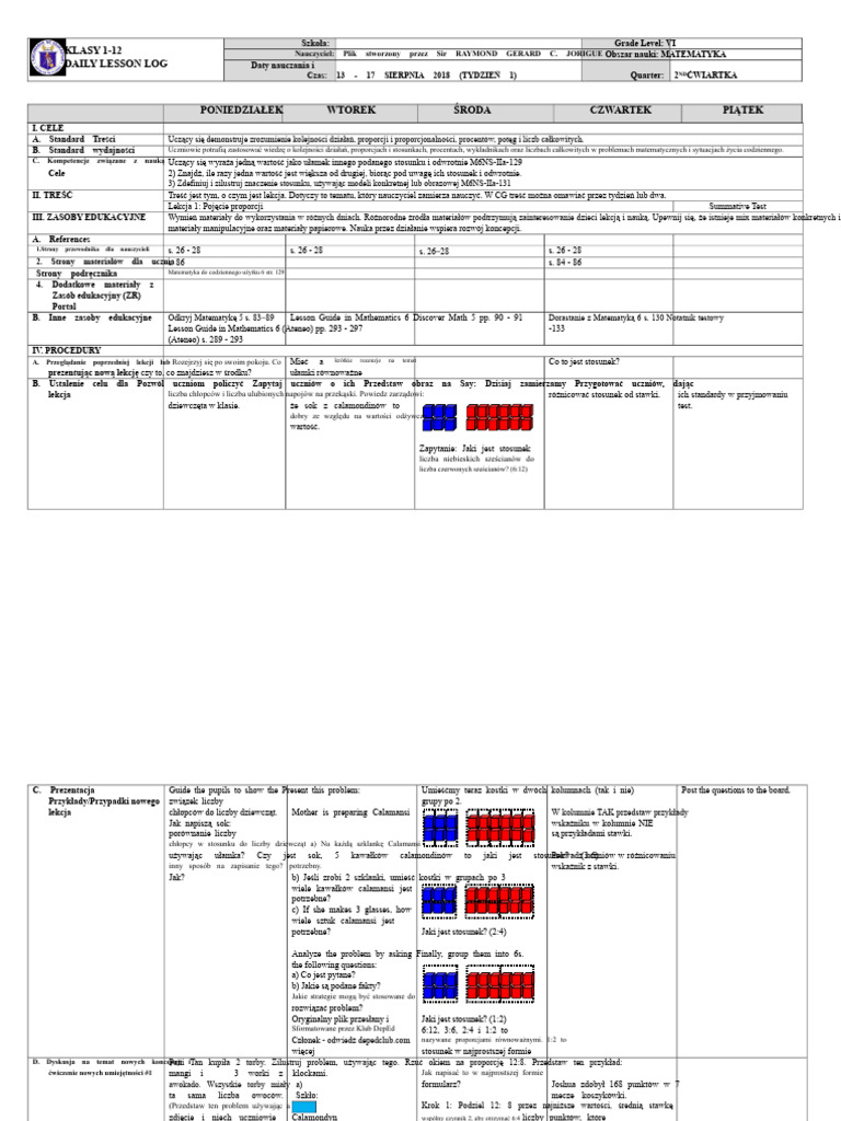 DLL Math-6 Q2 W1 | PDF
