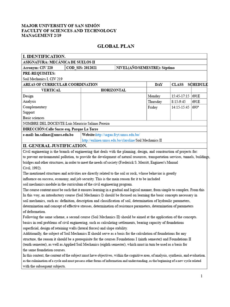 Soil Mechanics II Course Overview | PDF | Geotechnical Engineering ...