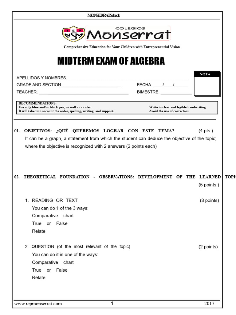 Exam Format 2019 | PDF