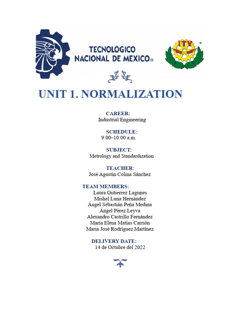 Unit 1. Normalization | PDF | Calibration | Metrology