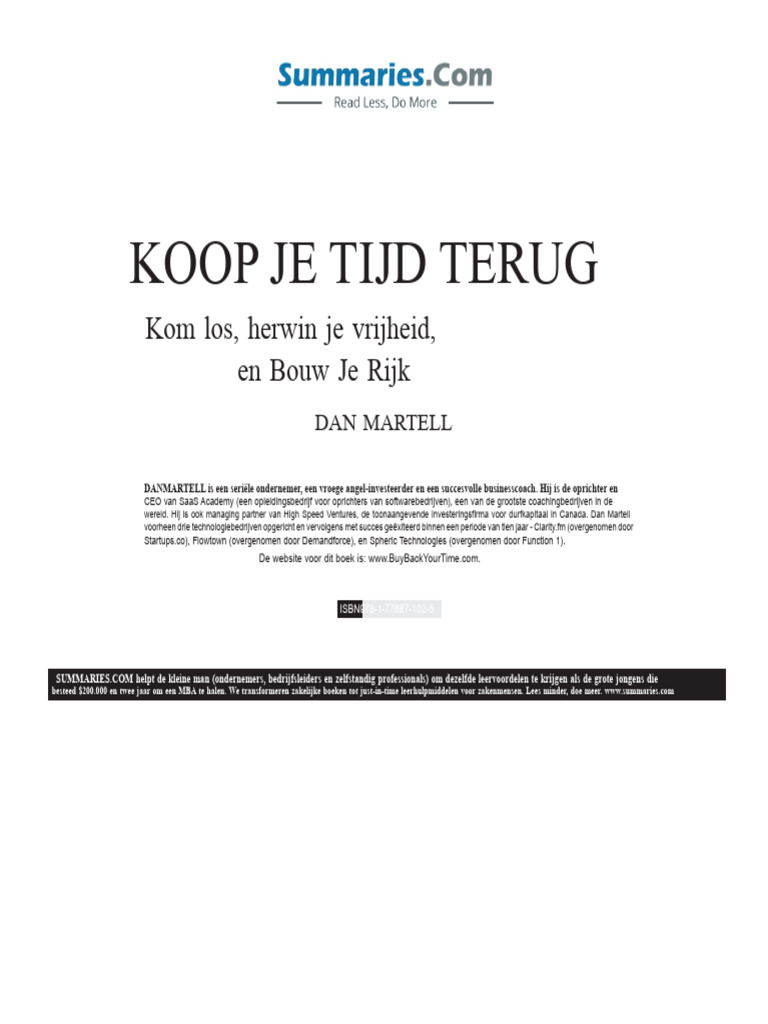 Koop Je Tijd Terug | PDF