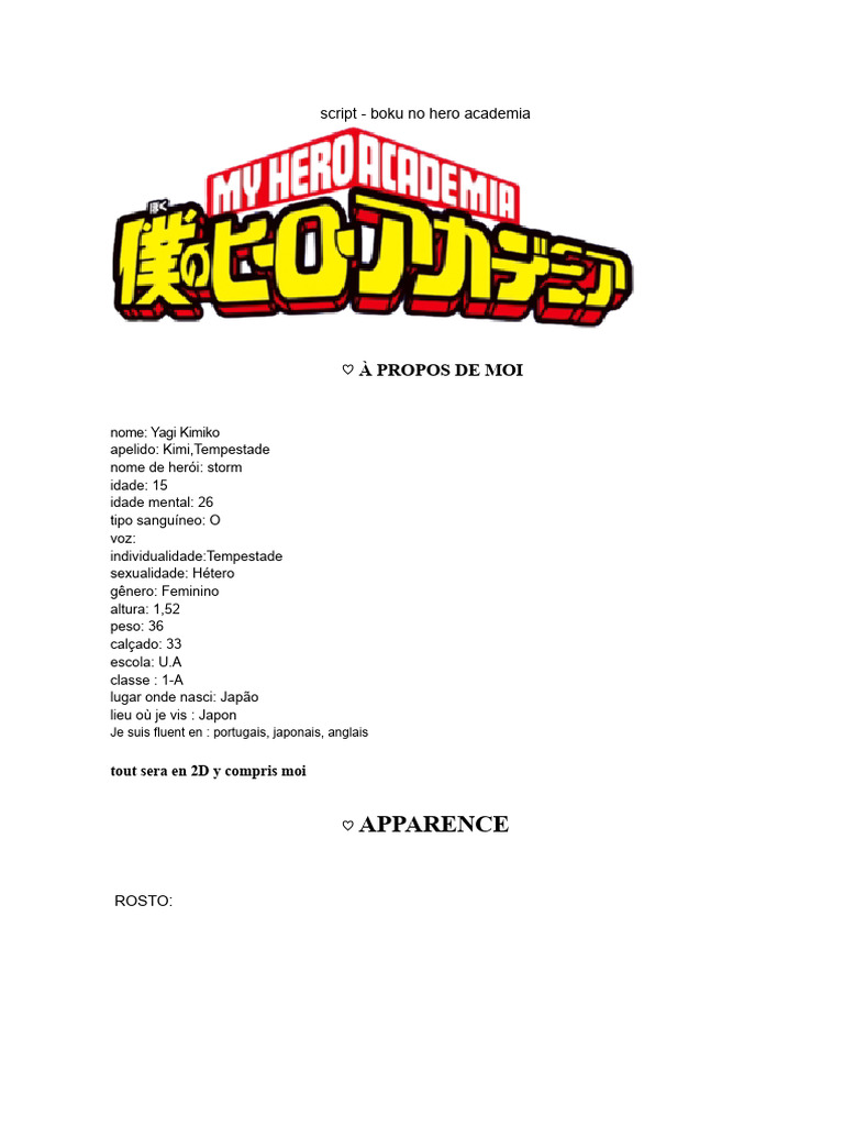 Script - Boku No Hero Academia | PDF