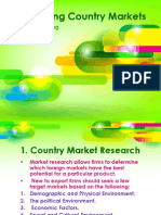 Identifying Country Markets: Export Marketing