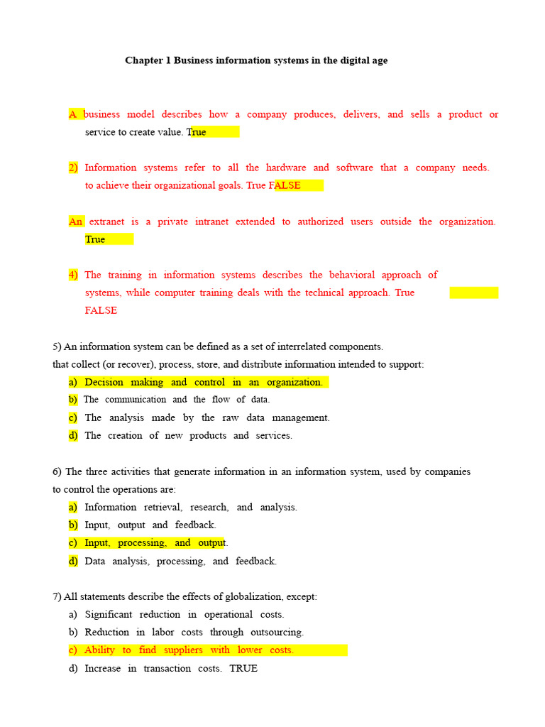 Business Information Systems Overview | PDF | System | Information System