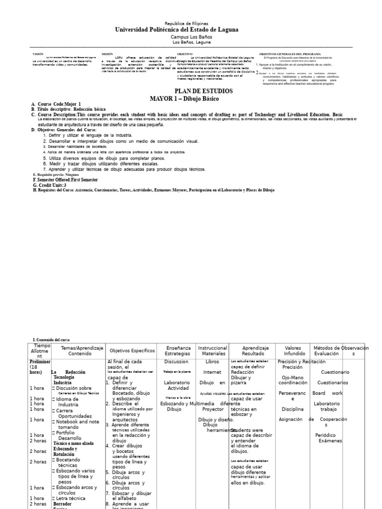 Programa de Educación para Maestros en LSPU | PDF | Plan de estudios ...