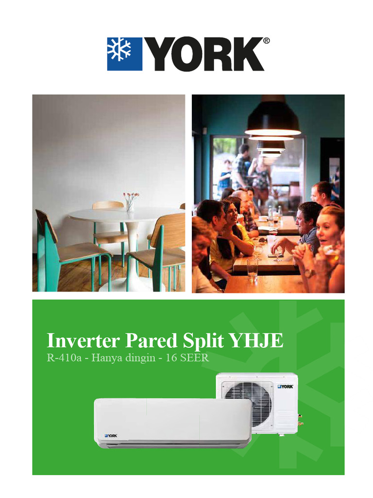 Inverter Pared Split YHJE R-410A 16 SEER | PDF