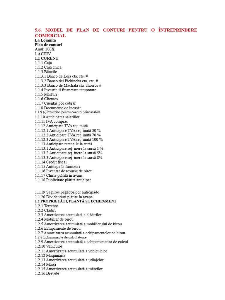 Plan de Conturi | PDF