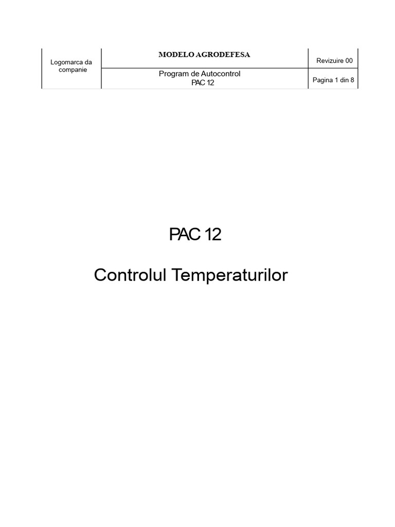 Pac-12 - Controlul Temperaturii | PDF