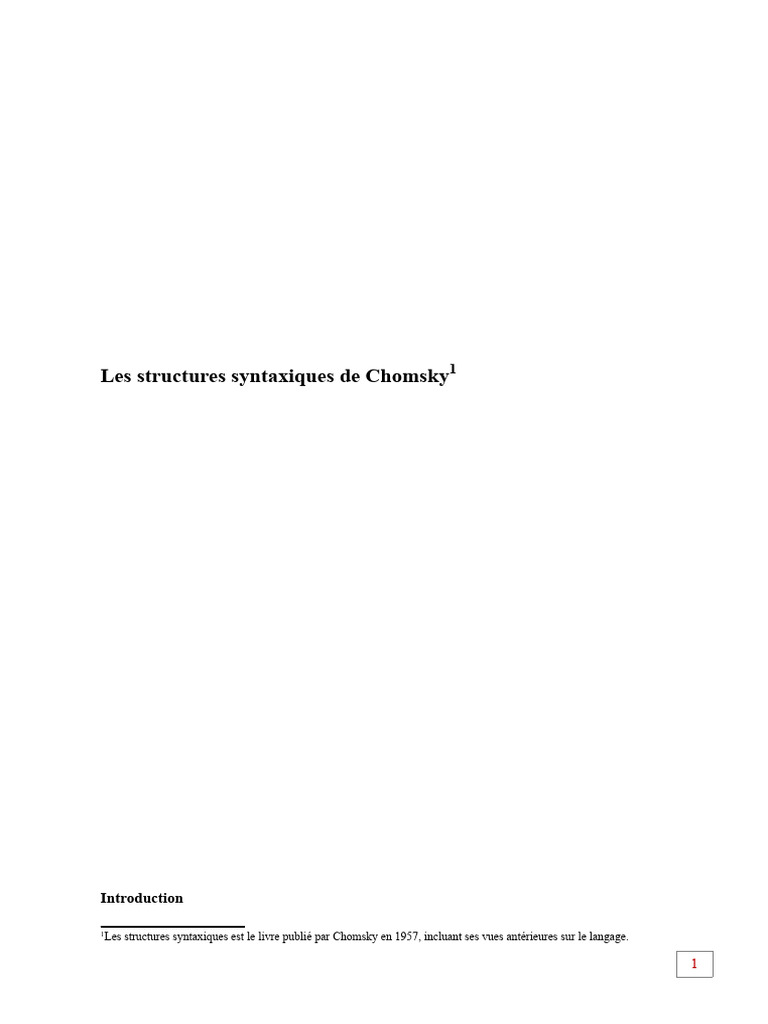 Structures Syntaxiques de Chomsky | PDF | Sémantique | Communication ...