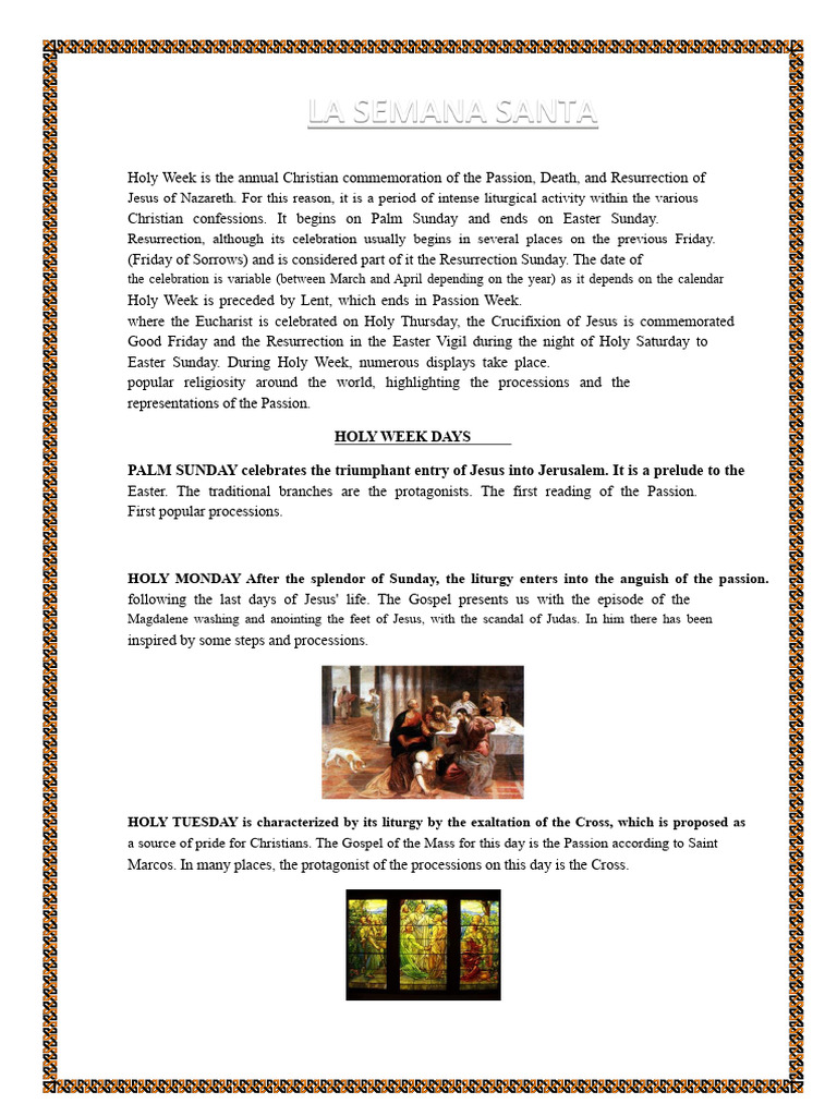 Understanding Holy Week Traditions | PDF | Easter | Liturgical Calendar