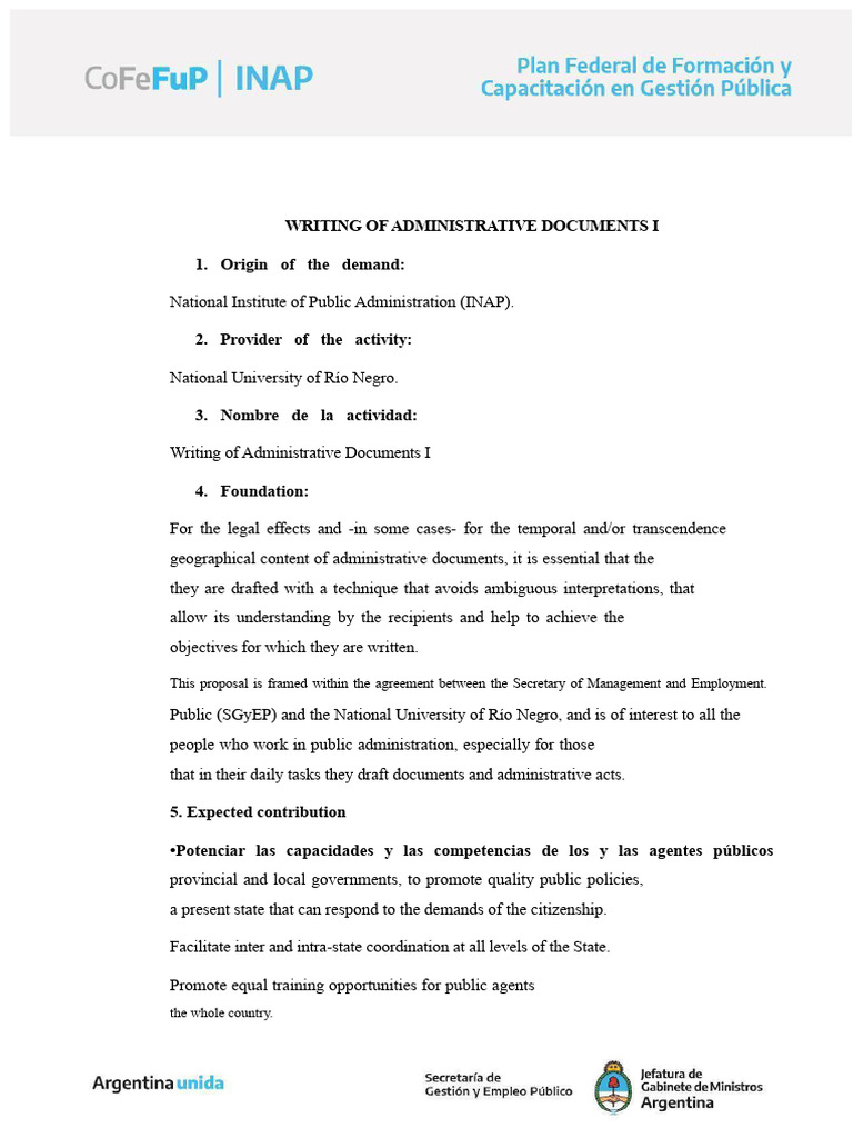 Administrative Document Writing Course | PDF | Methodology | Writing