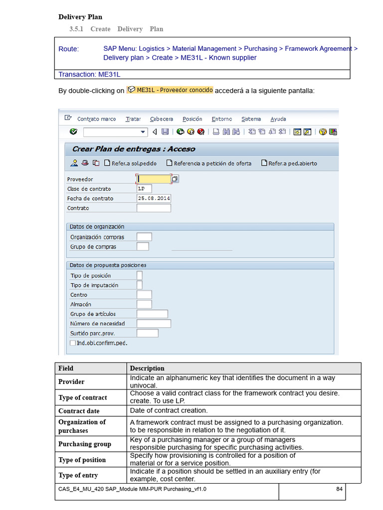 SAP Delivery Plan Creation Guide | PDF | Invoice | Logistics