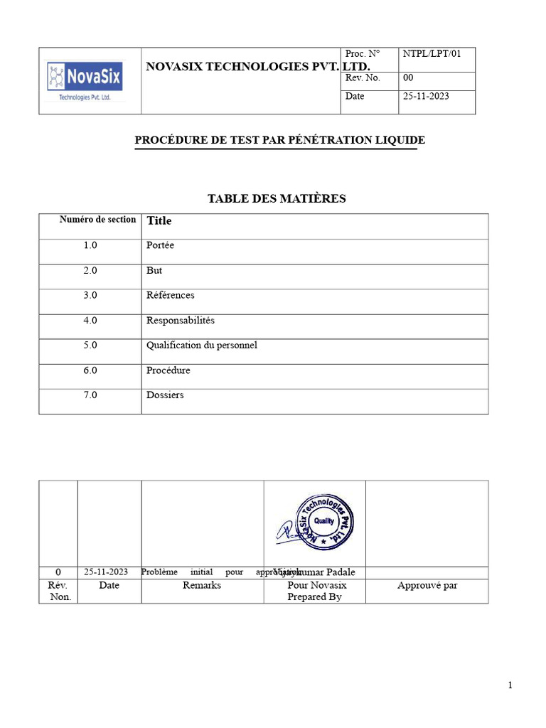 Procédure LPT | PDF | Soudage | Construction