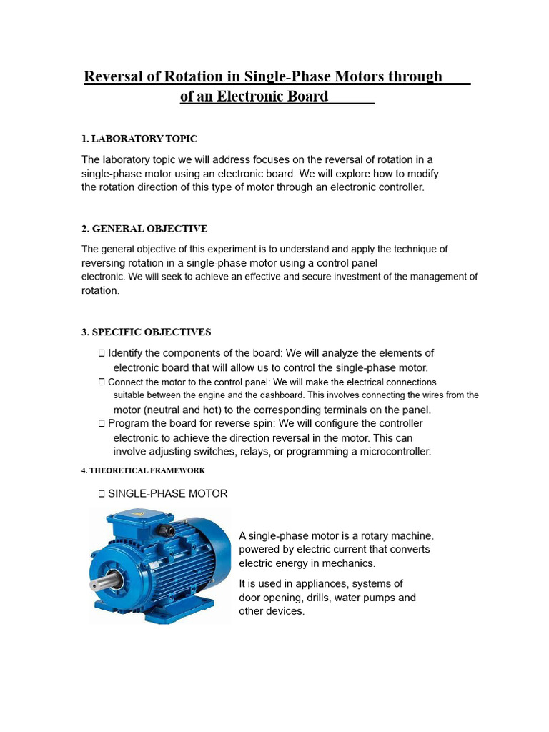 Reverse Rotation in Single-Phase Motors | PDF | Electric Motor | Relay
