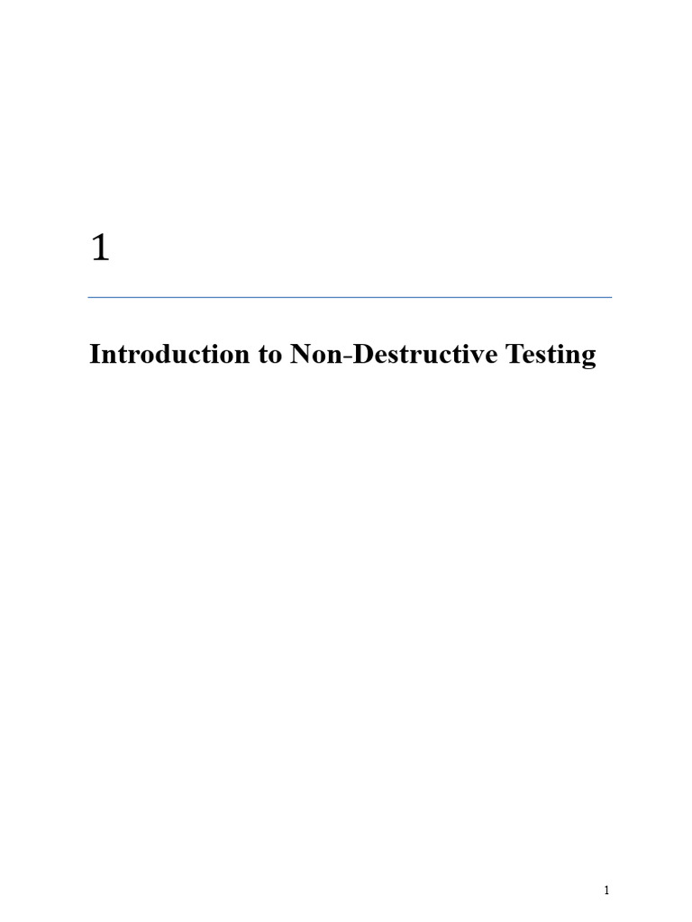 1 CND Course Introduction | PDF | Nondestructive Testing | Mechanical ...