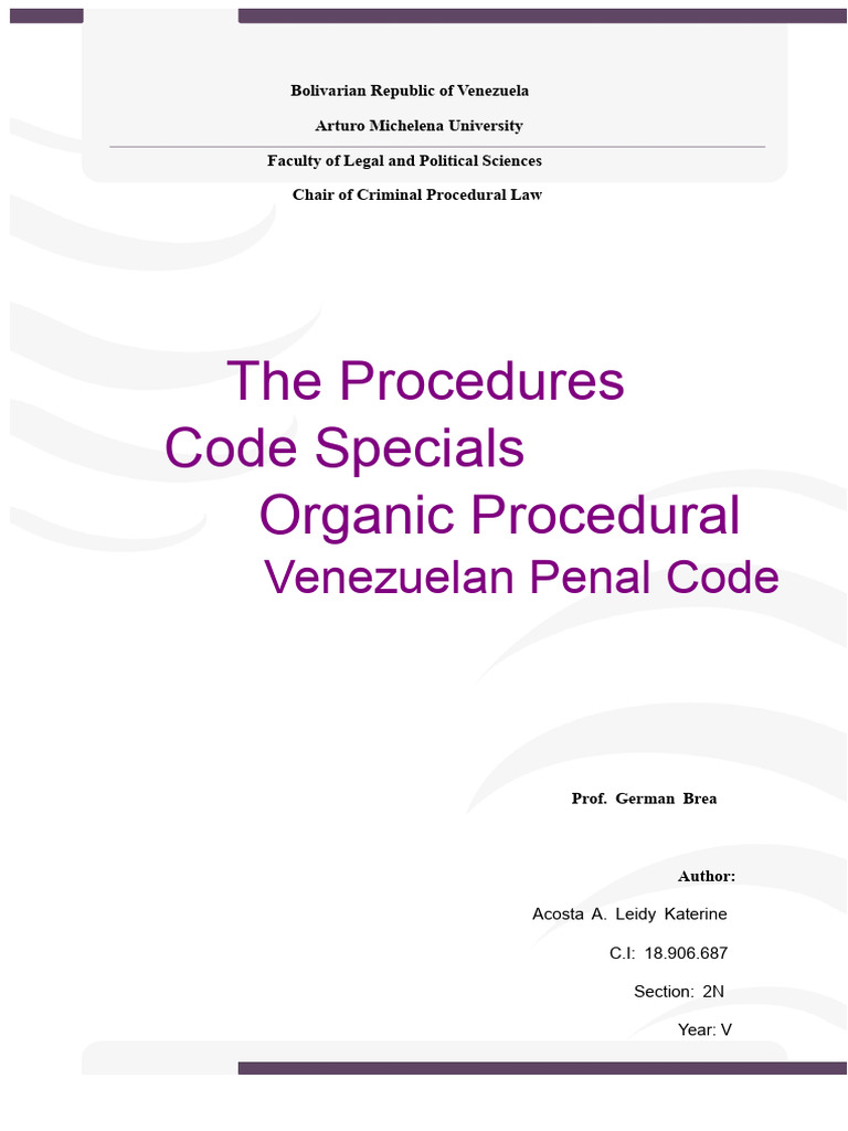 The Special Procedures | PDF | Crime & Violence | Crimes