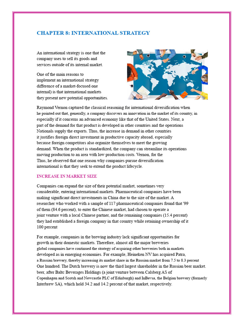 International Strategy | PDF | Strategic Management | Exports