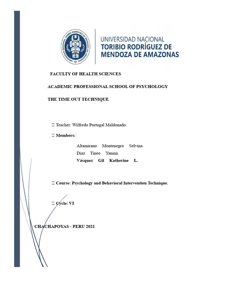 Time Out Technique in Psychology | PDF | Reinforcement | Punishments
