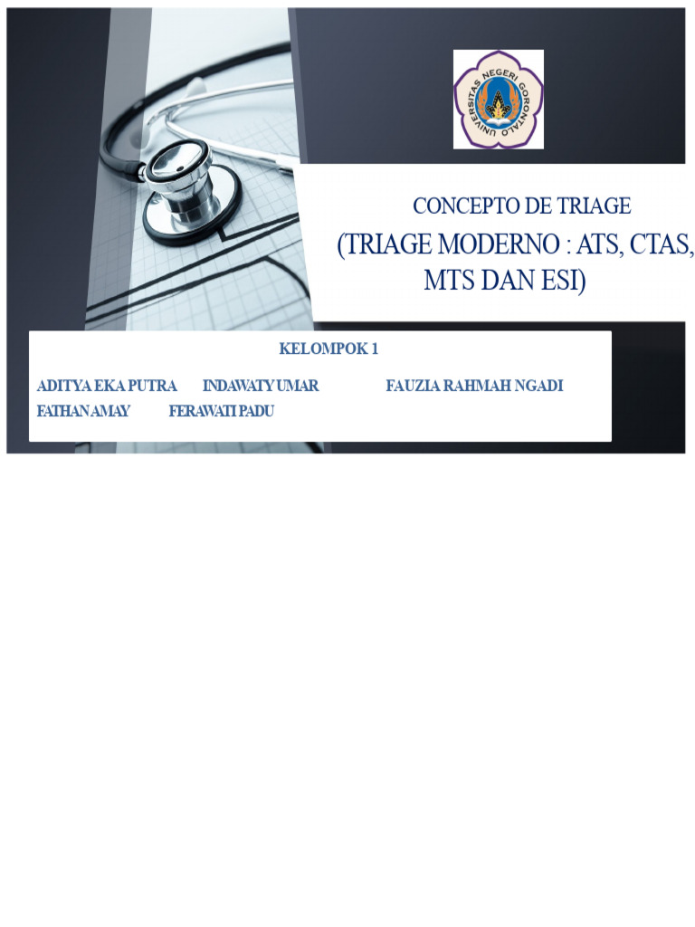 Concepto de Triage (Ats Ctas, MTS, Esi) - Grupo I | PDF | Departamento ...