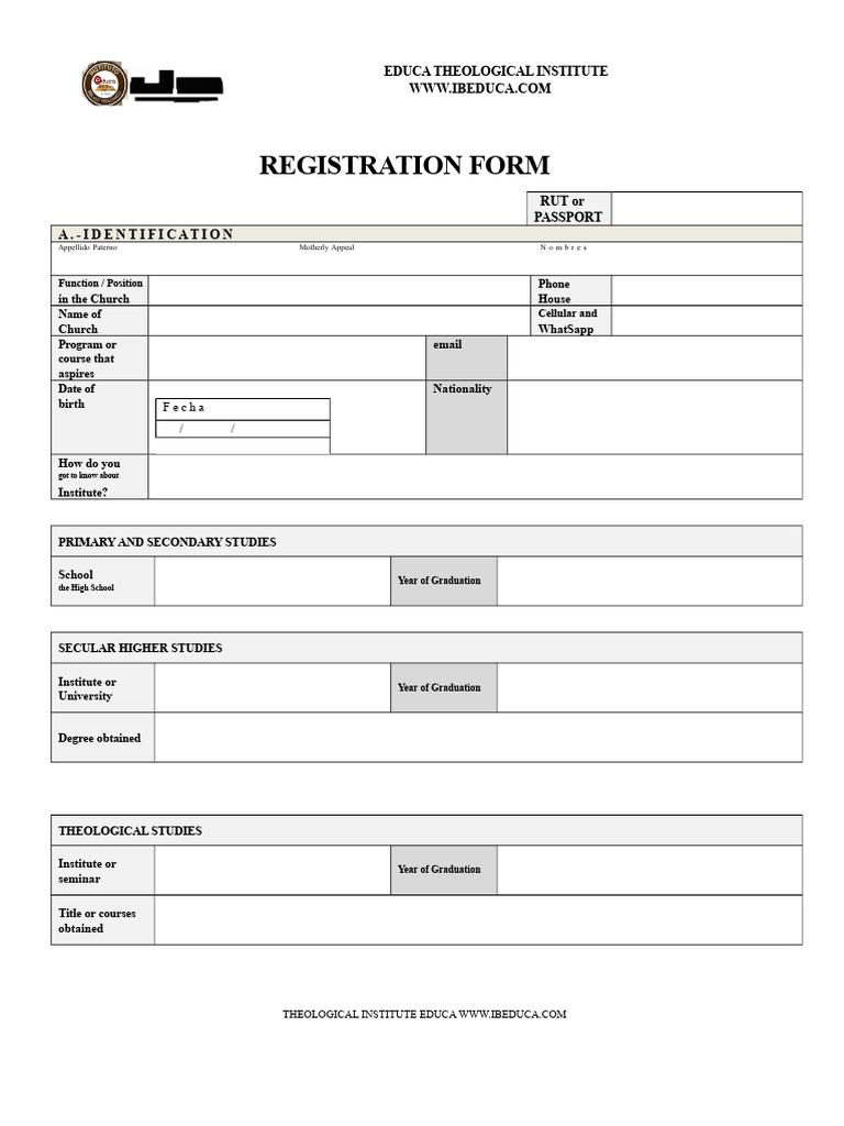 Prototype of enrollment form | PDF
