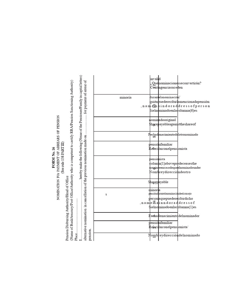 FORM16 Pensión | PDF
